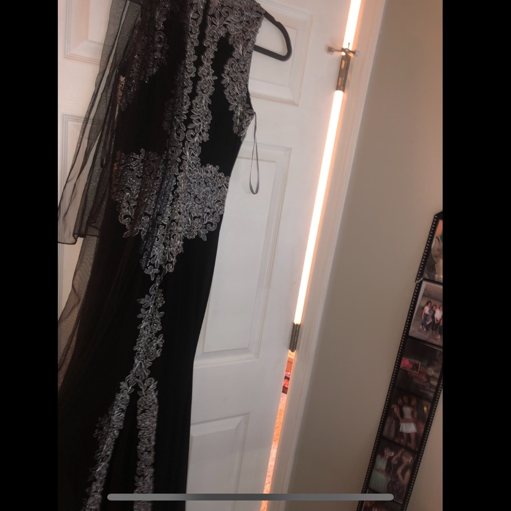 Long black elegant dress